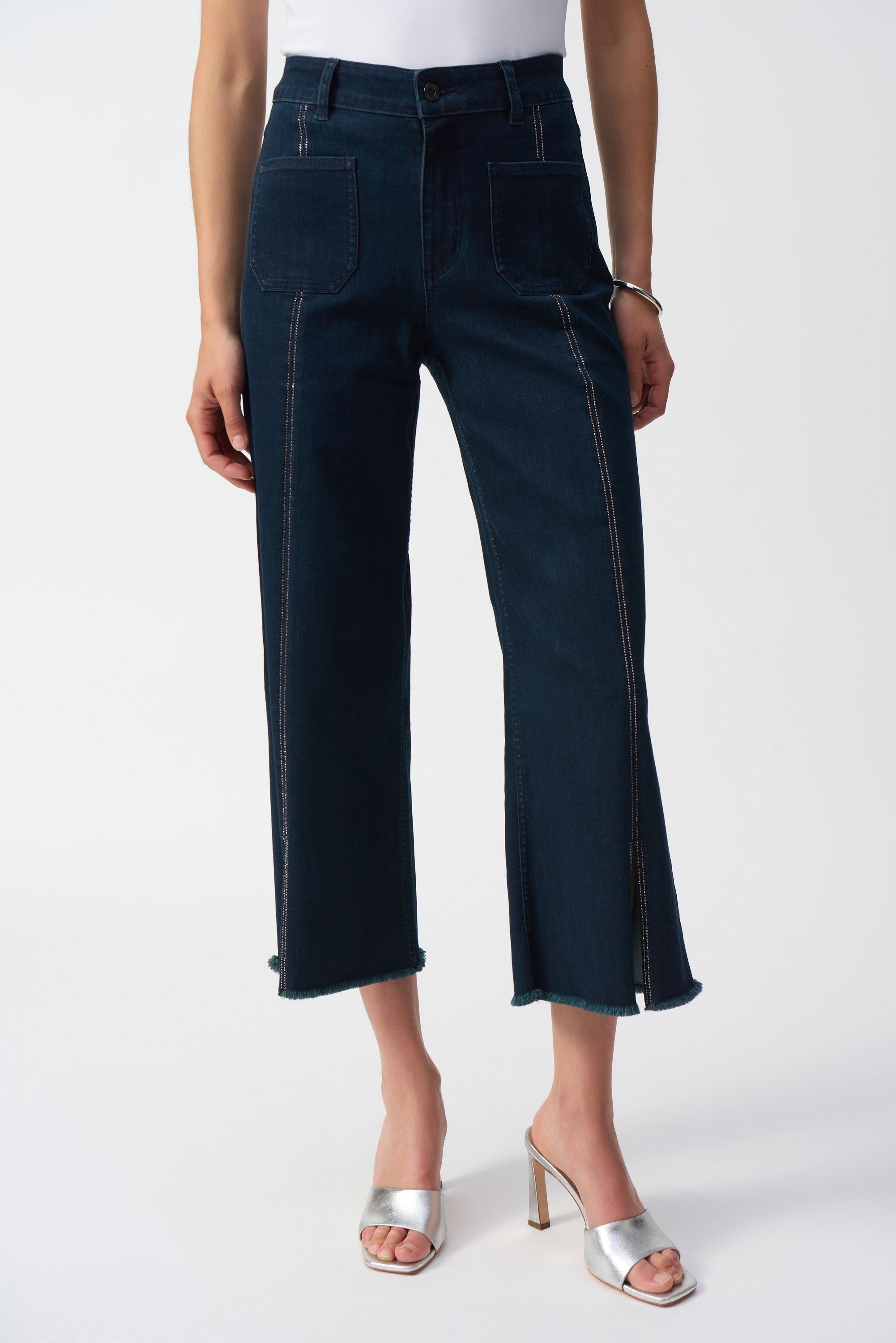 Joseph Ribkoff - Wide Leg Cropped Jeans - 251901