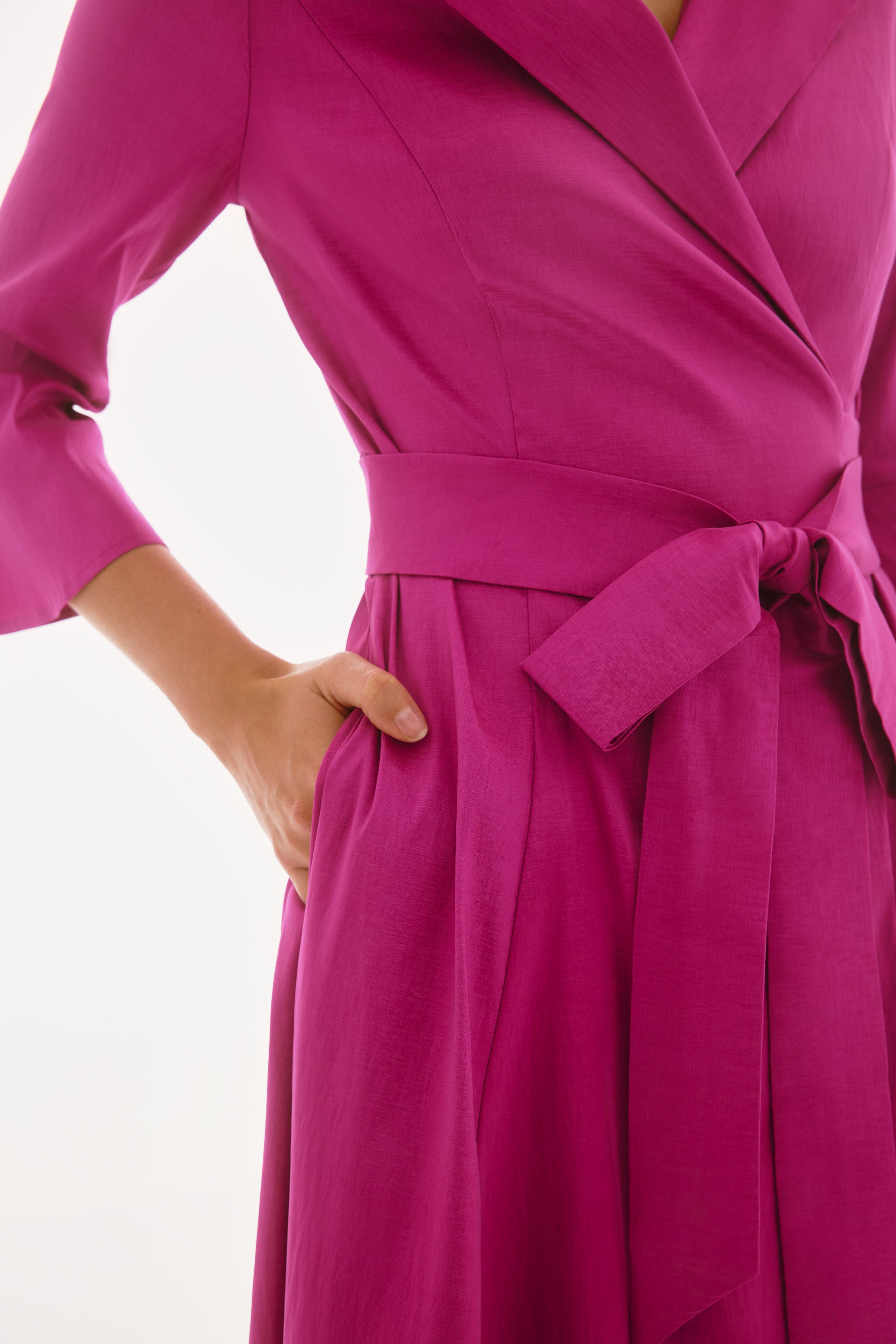 Joseph Ribkoff Signature Stretch Taffeta High Low Wrap Dress – Elegant Formal Dress (251727)