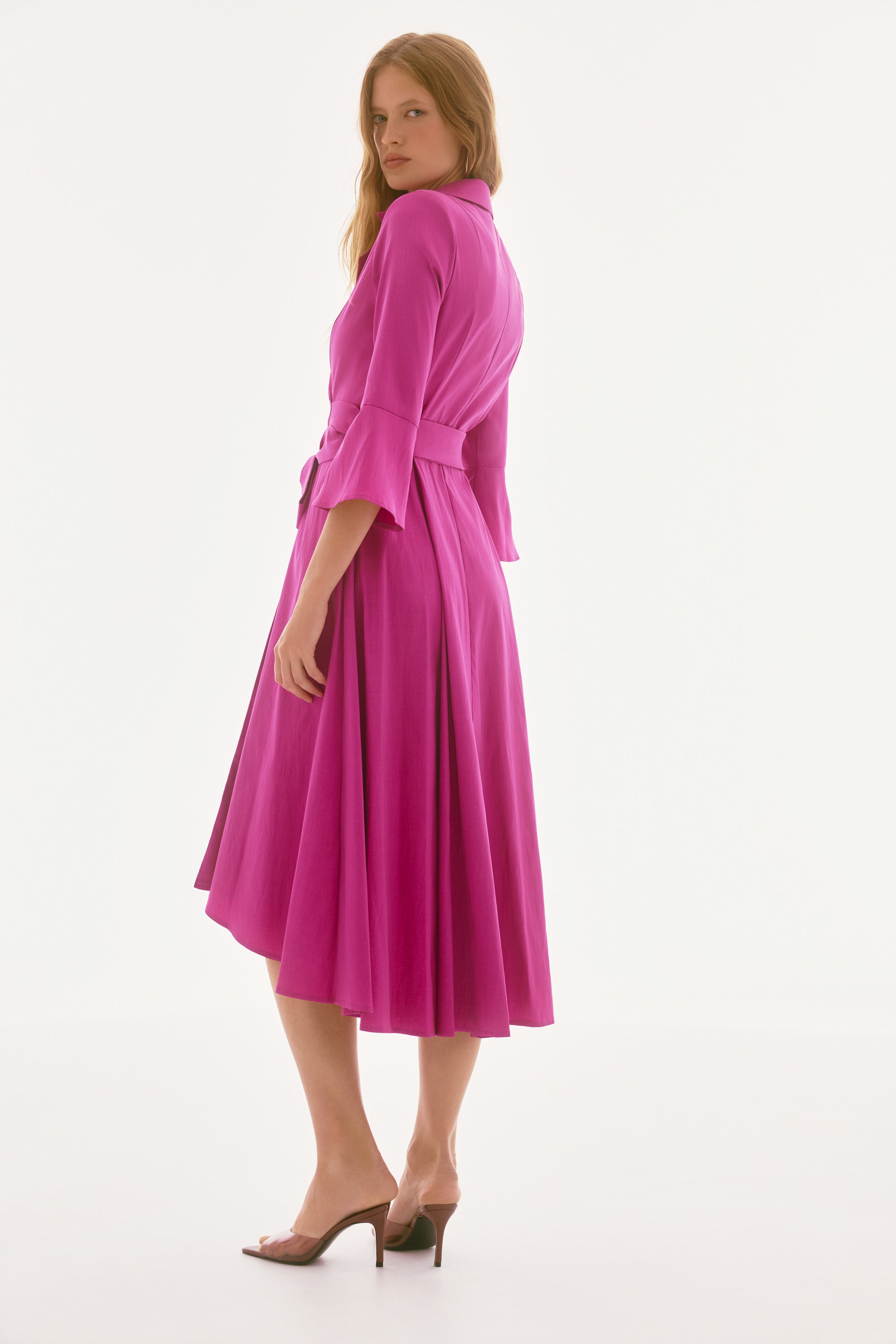Joseph Ribkoff Signature Stretch Taffeta High Low Wrap Dress – Elegant Formal Dress (251727)