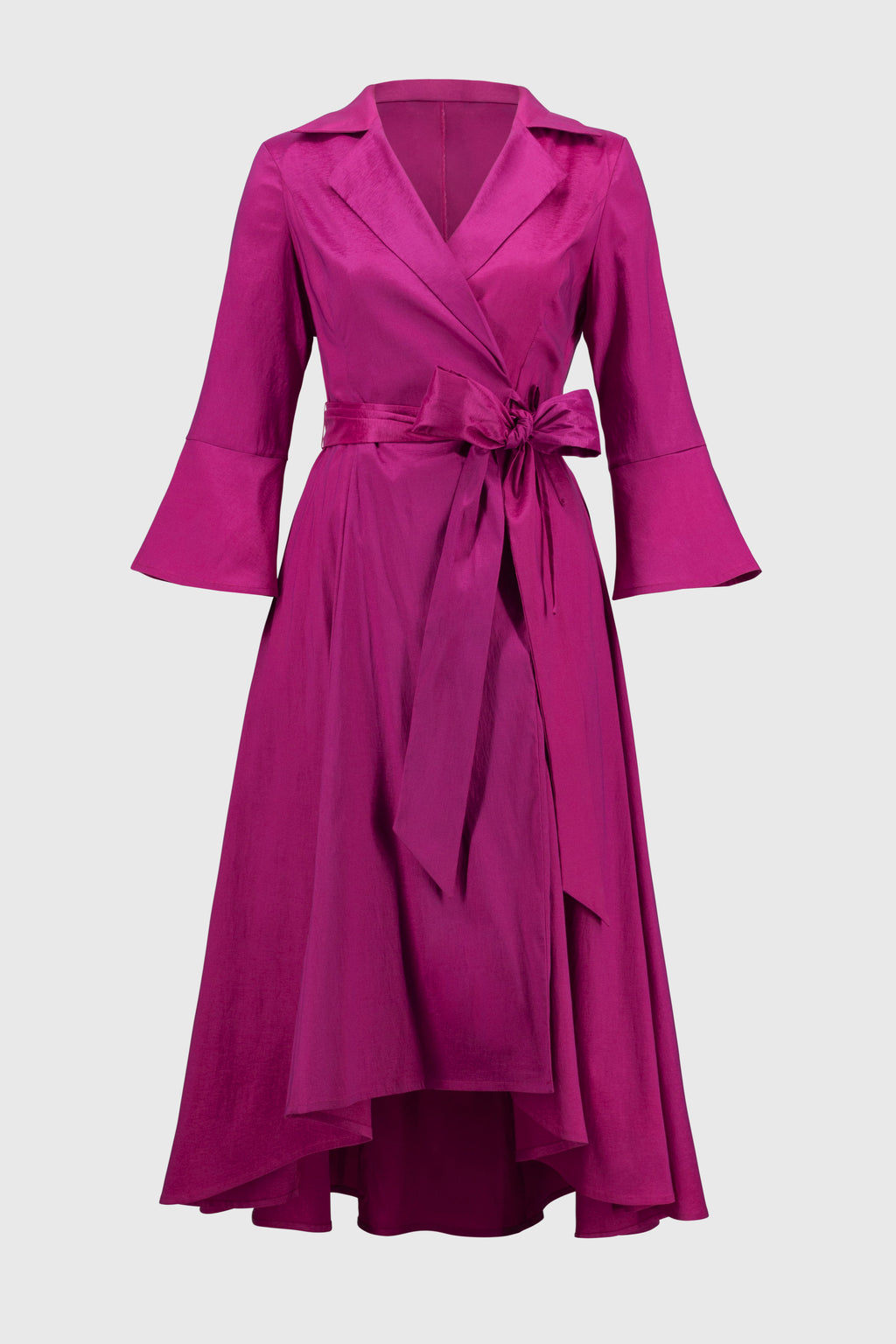 Joseph Ribkoff Signature Stretch Taffeta High Low Wrap Dress – Elegant Formal Dress (251727)