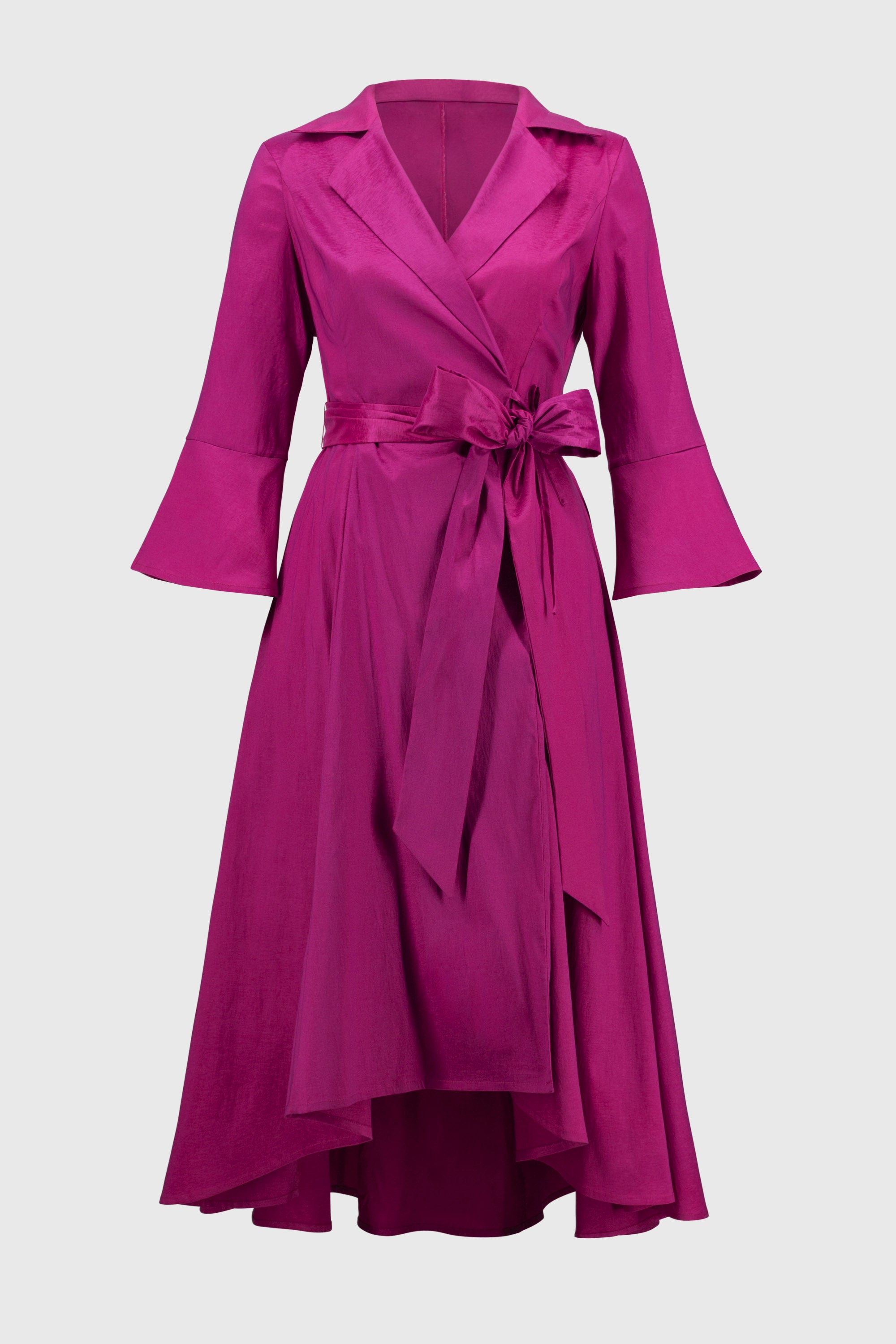 Joseph Ribkoff Signature Stretch Taffeta High Low Wrap Dress – Elegant Formal Dress (251727)