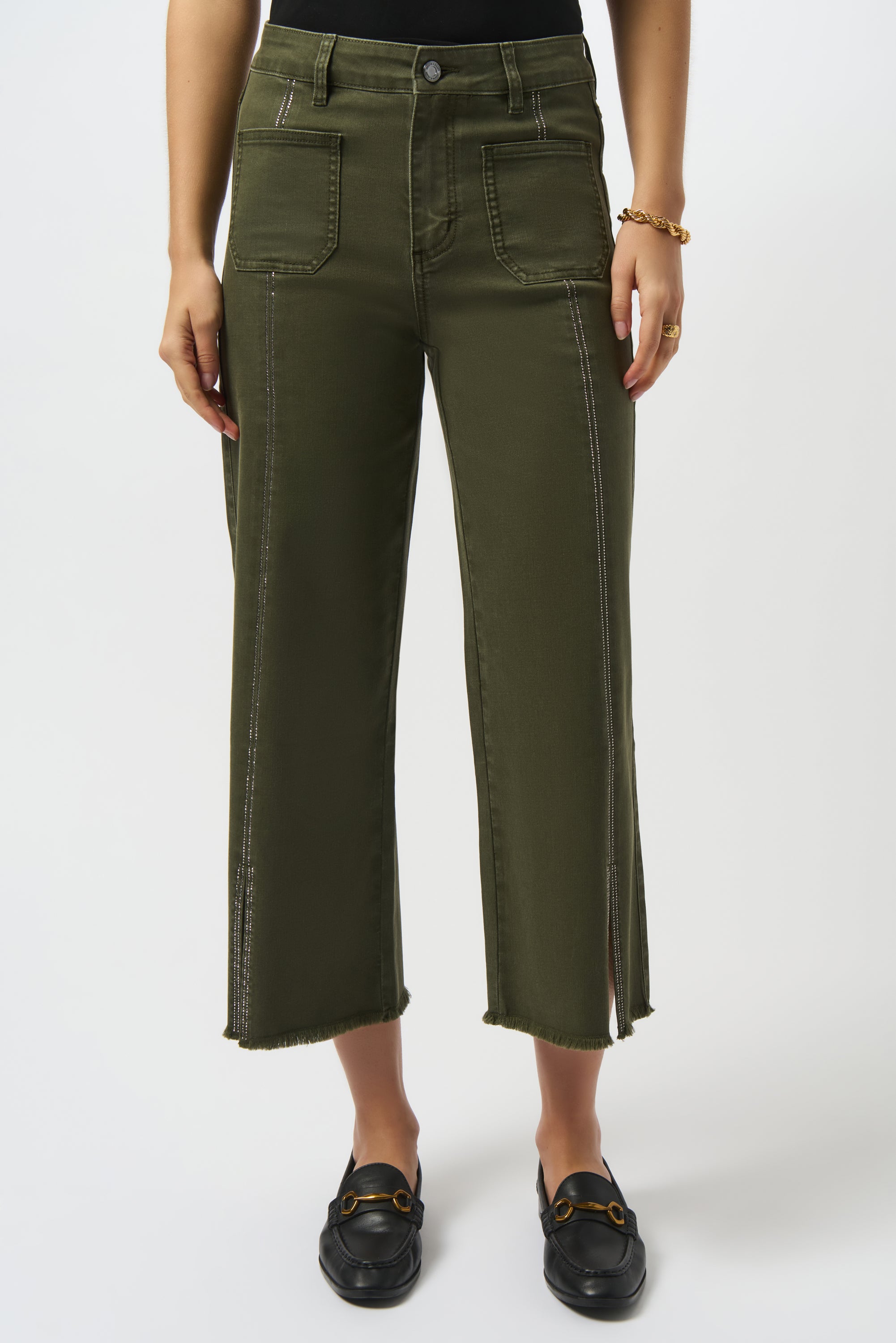 Joseph Ribkoff - Wide Leg Cropped Jeans - 251901