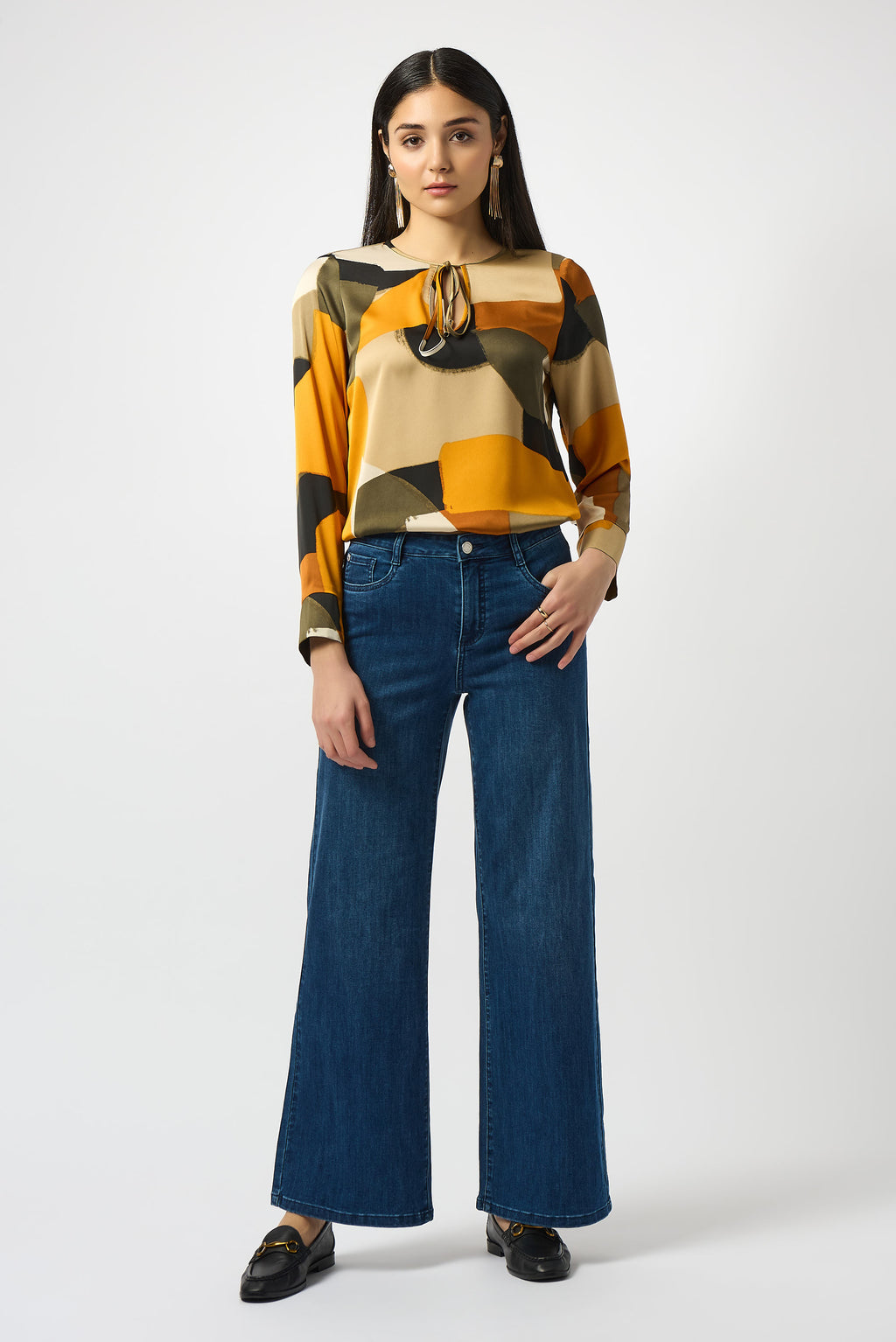 Joseph Ribkoff | Goldie | Classic Wide-Leg Stretch Jeans