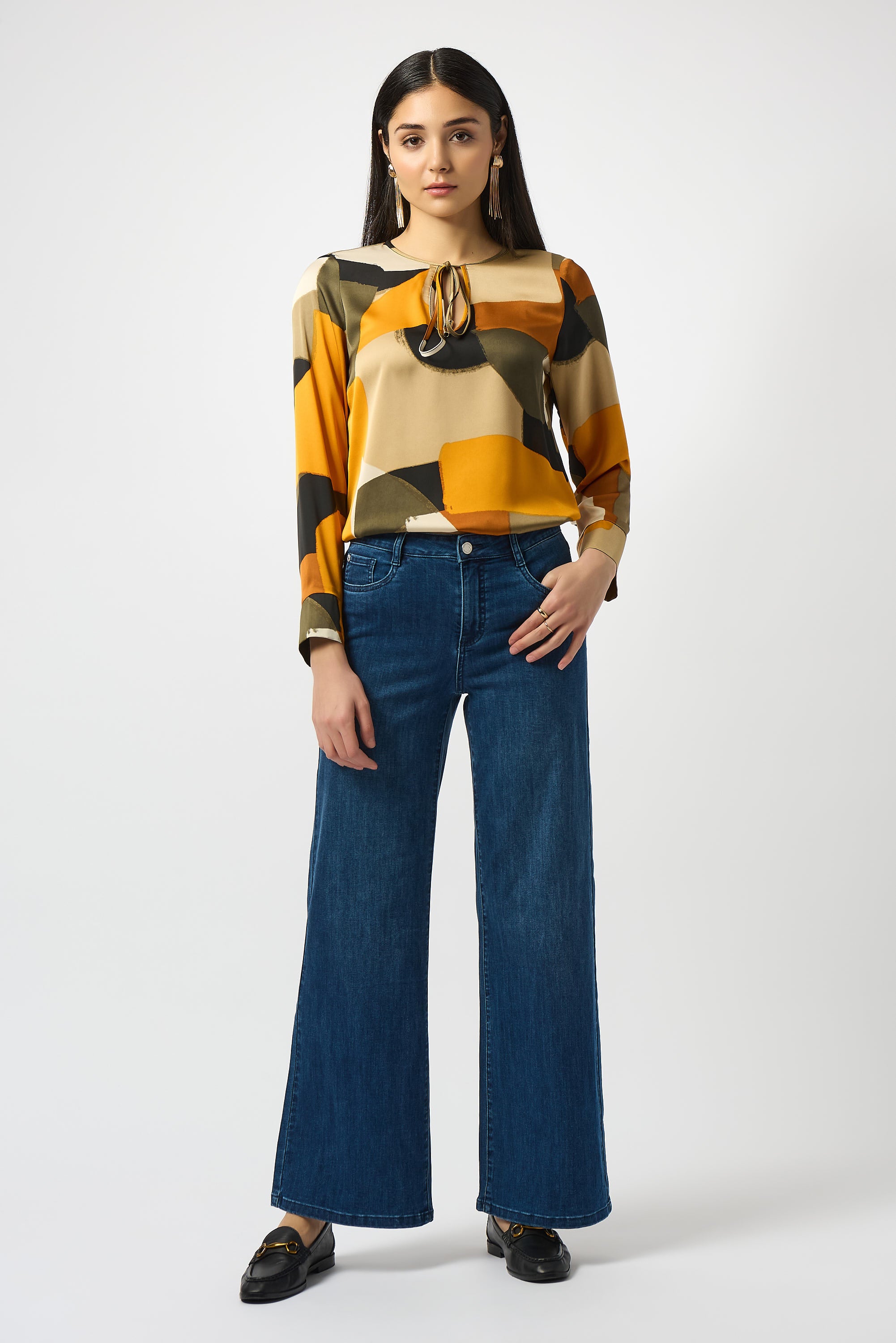 Joseph Ribkoff | Goldie | Classic Wide-Leg Stretch Jeans