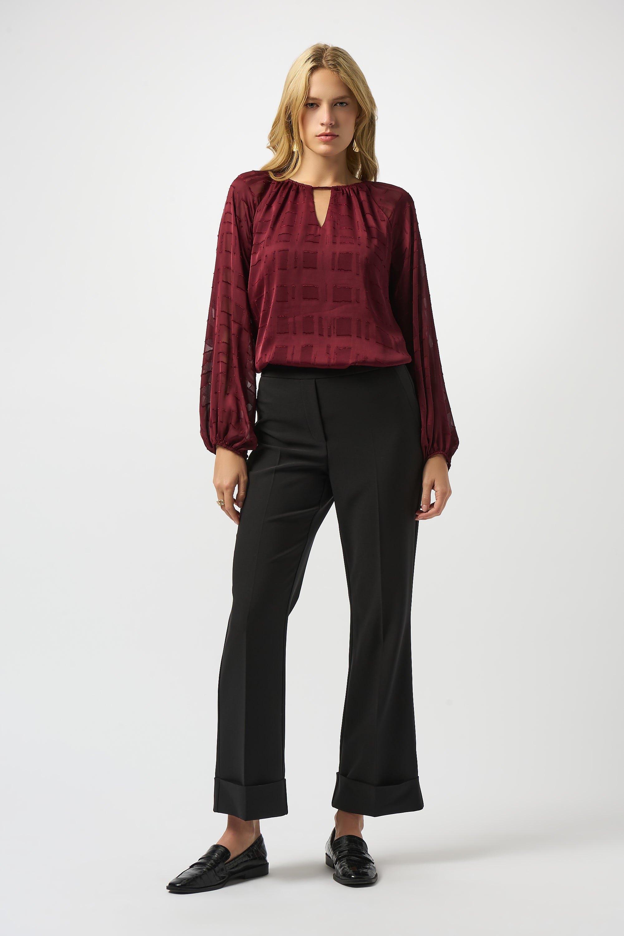 Joseph Ribkoff - Satin Burnout Boxy Top 253135