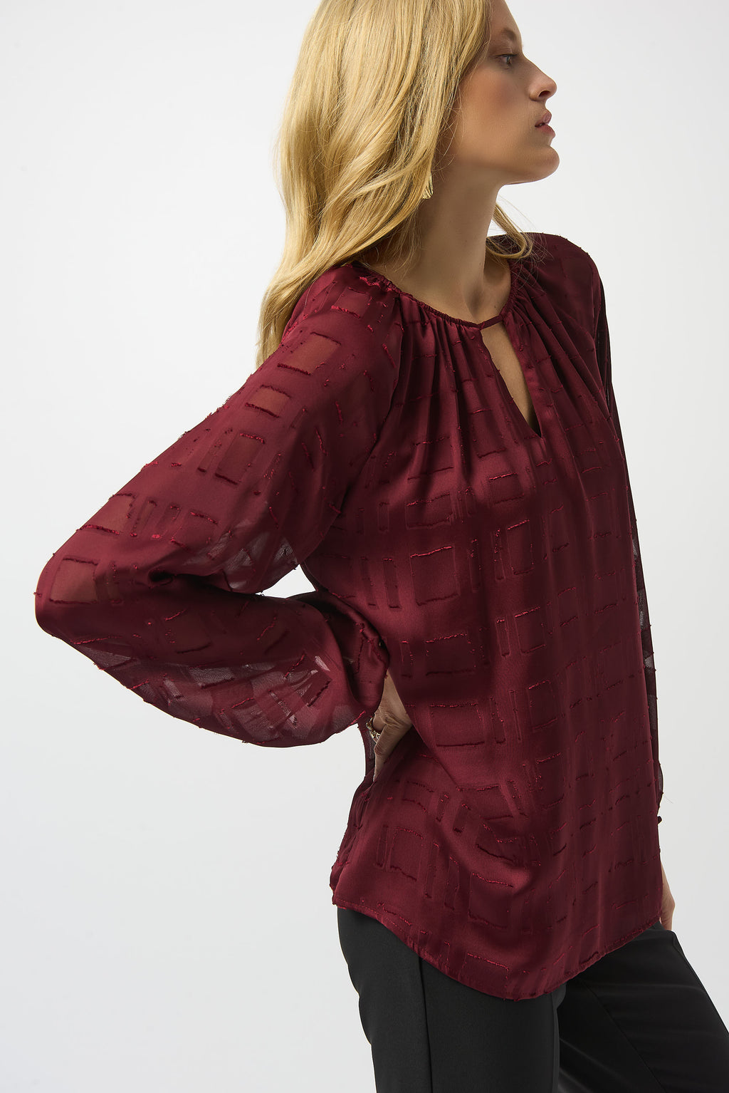 Joseph Ribkoff - Satin Burnout Boxy Top 253135