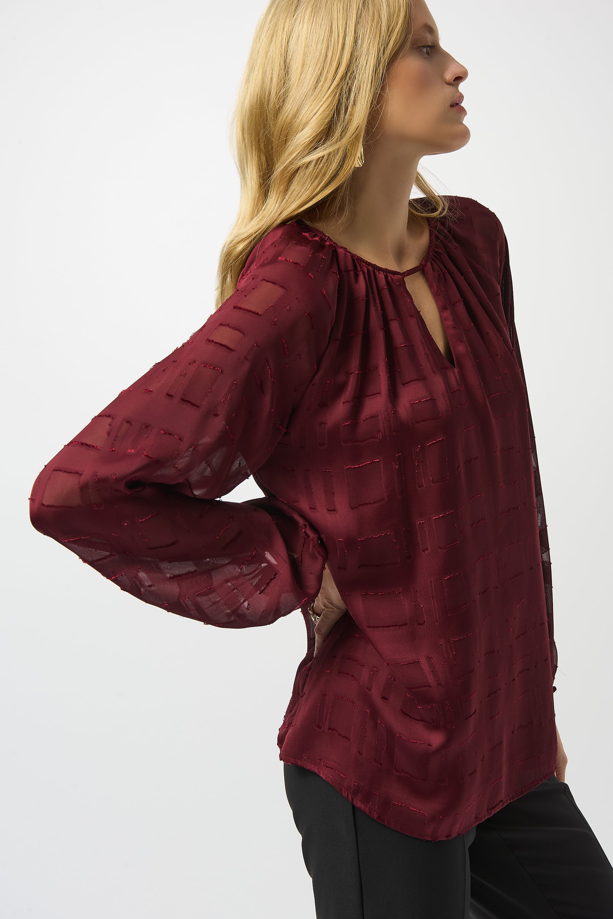 Joseph Ribkoff - Satin Burnout Boxy Top 253135