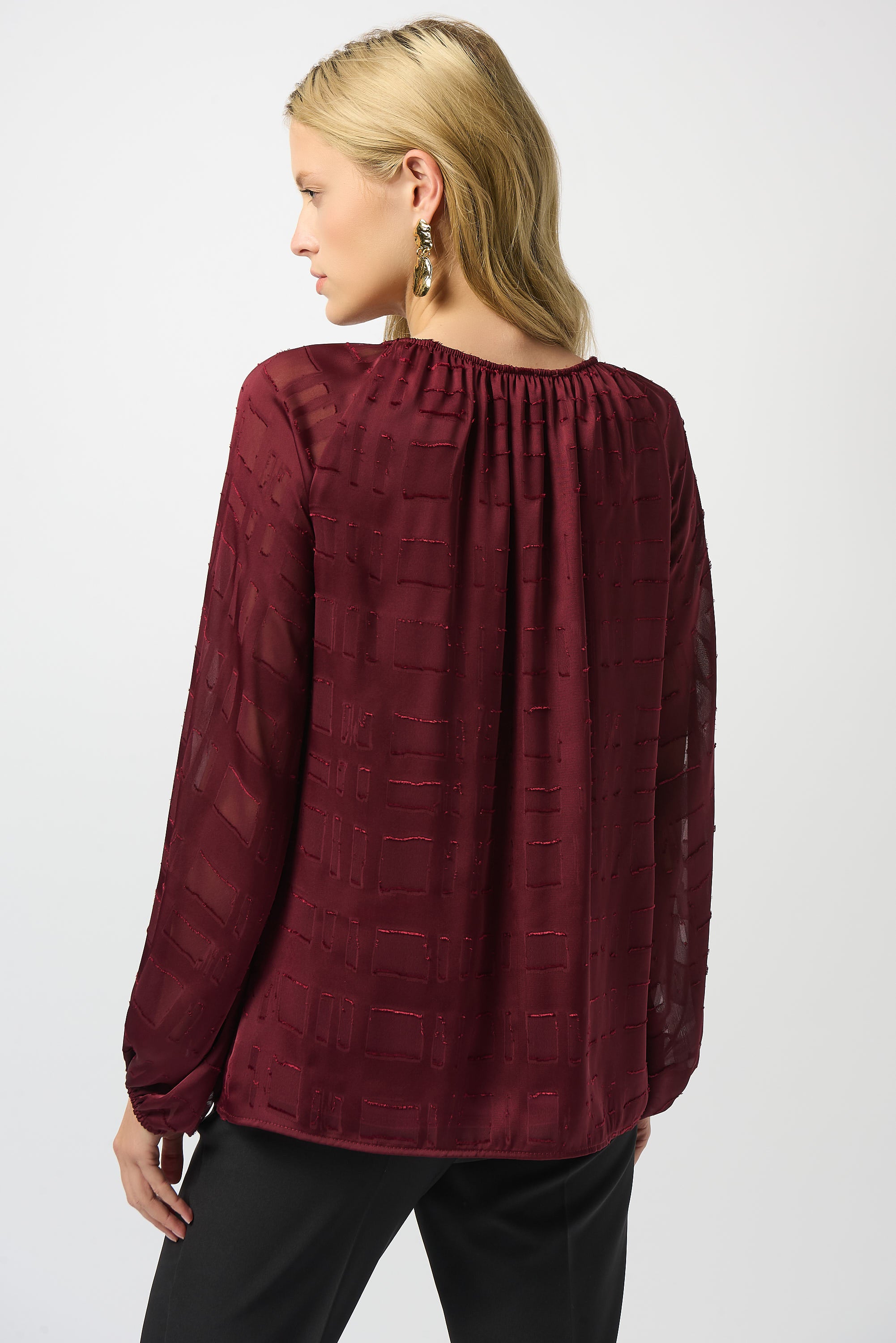 Joseph Ribkoff - Satin Burnout Boxy Top 253135