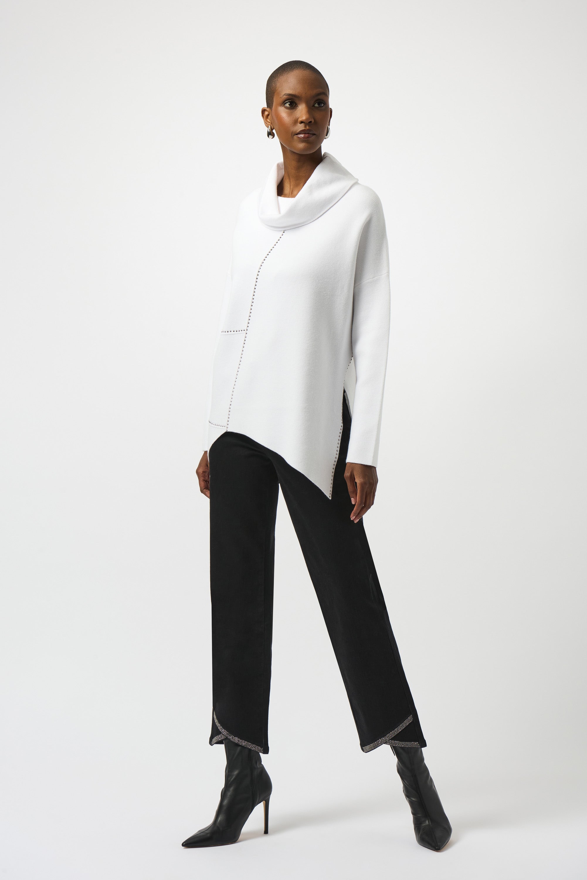 Joseph Ribkoff |  Sweater Knit Asymmetrical Pullover