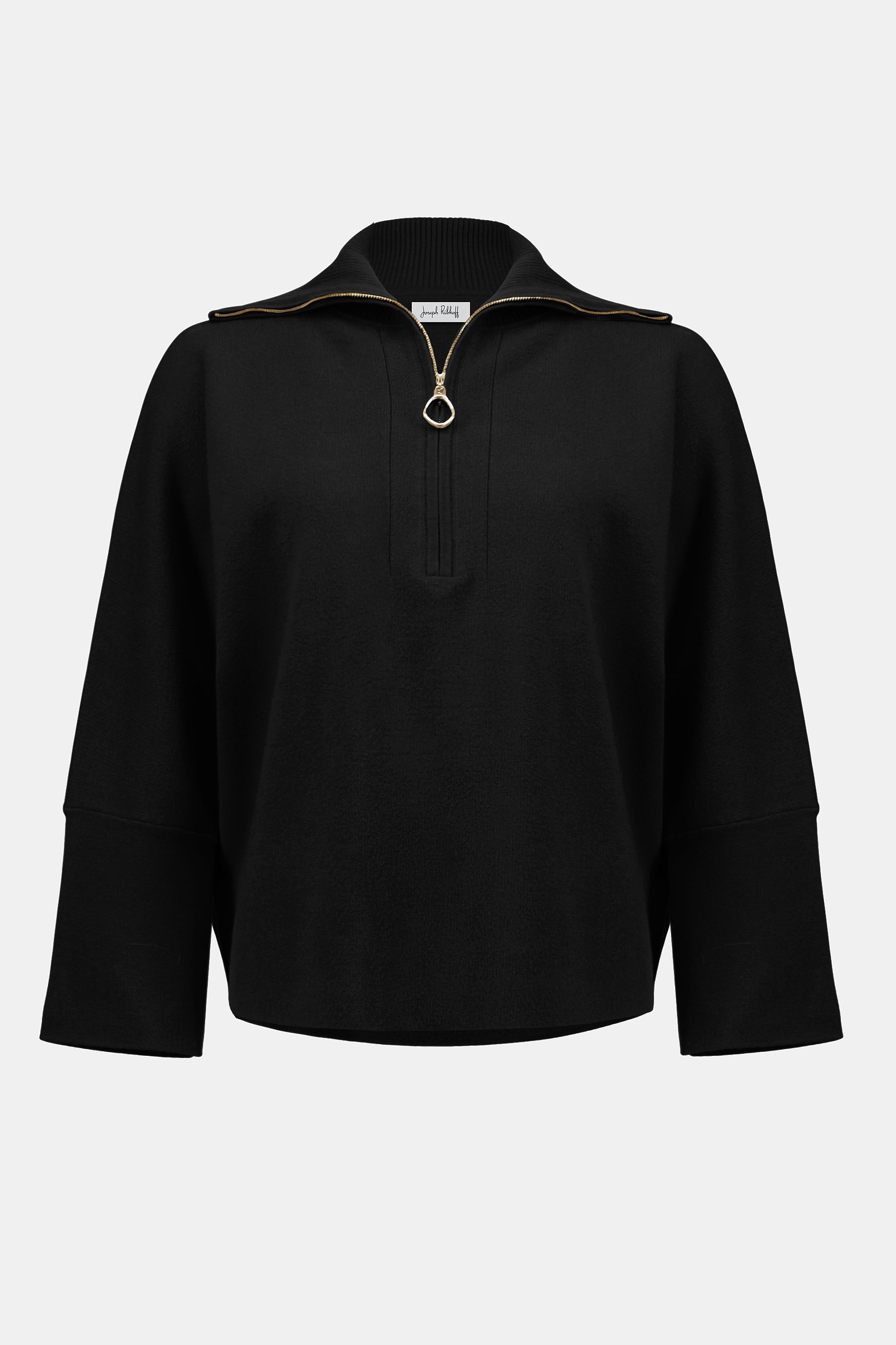 Joseph Ribkoff | Sweater Knit Boxy Pullover With Zipped Collar