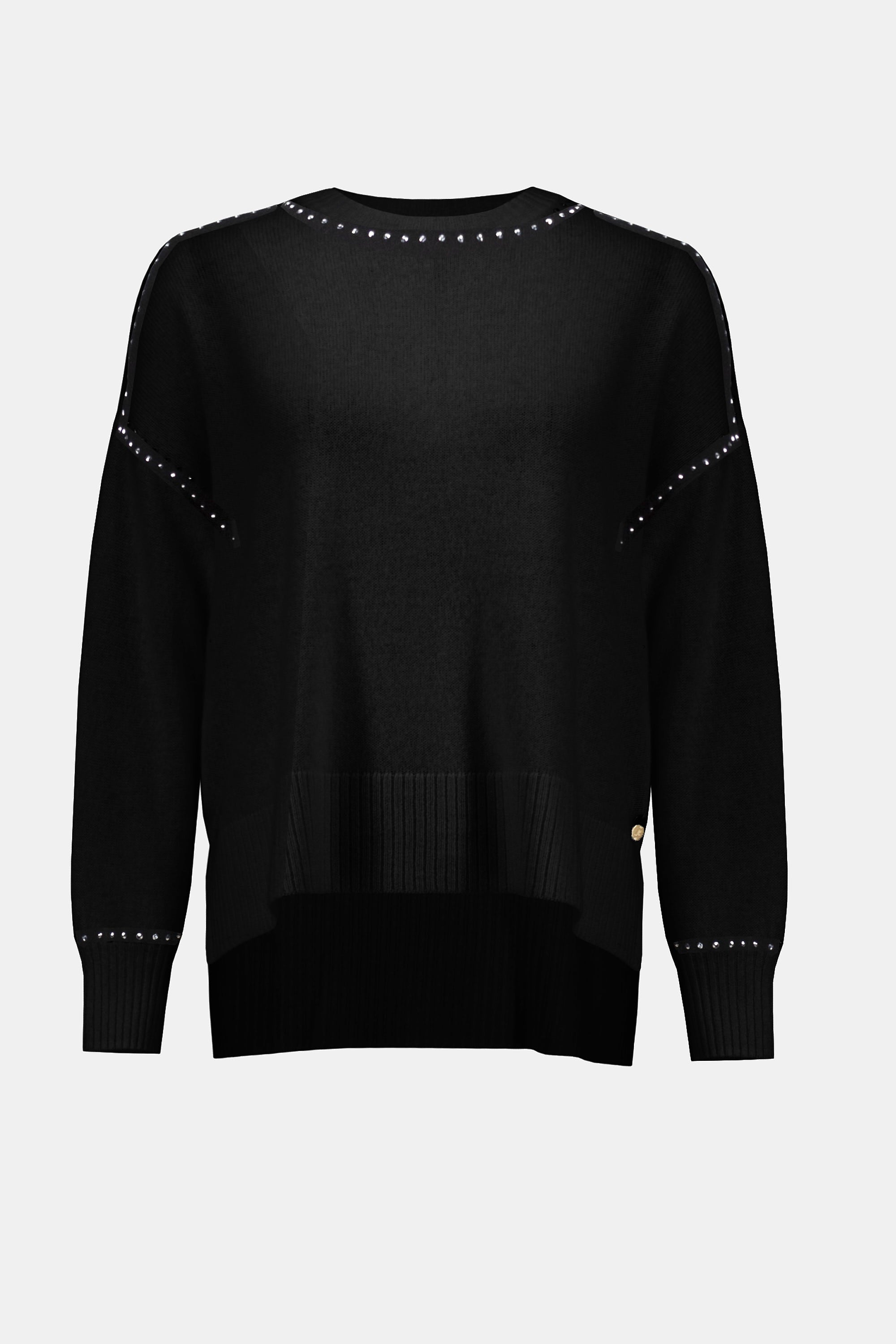 Joseph Ribkoff | Cashmere Crew Neck Top with Stud Detailing