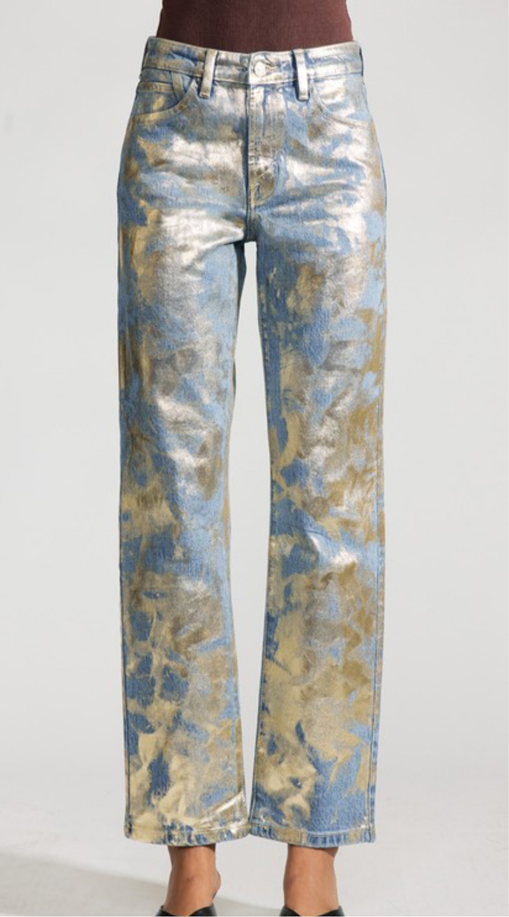 Premier domestic washed foil jeans