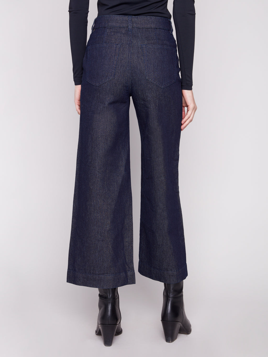 CharlieB Metallic Patch Pocket Flare Jeans