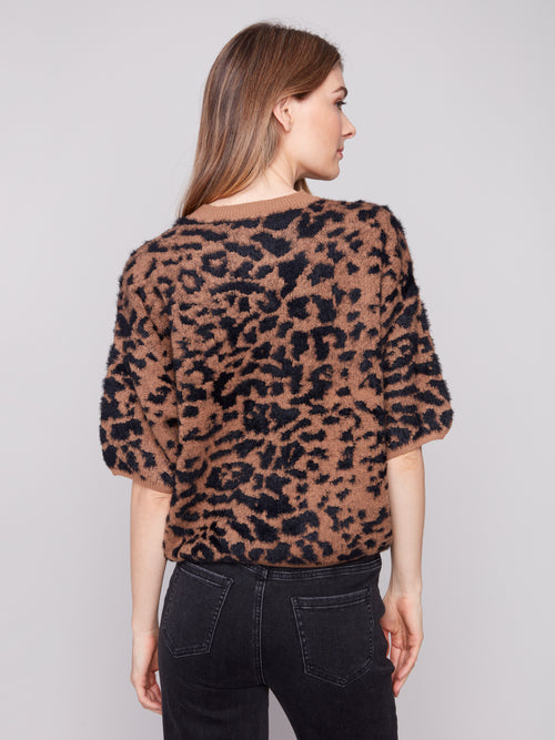 Balloon Elbow Sleeve Knit Sweater