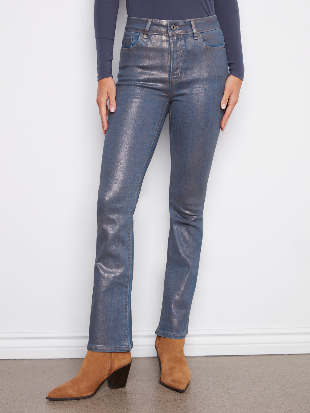 Foiled Bootcut Jeans