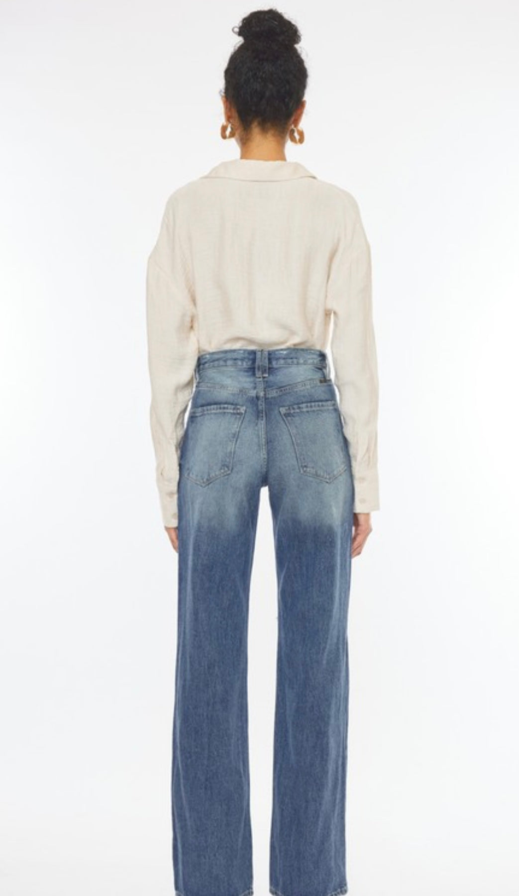 Ultra high-rise 90s wide leg flare