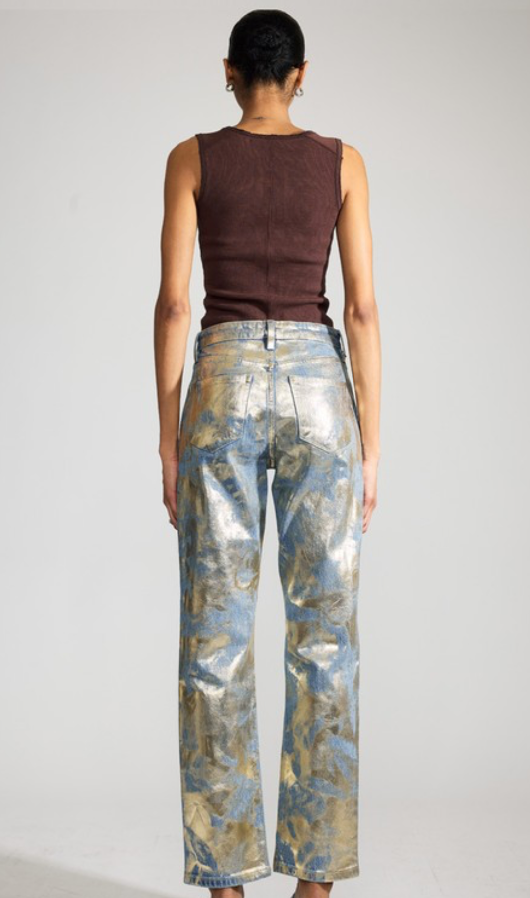 Premier domestic washed foil jeans