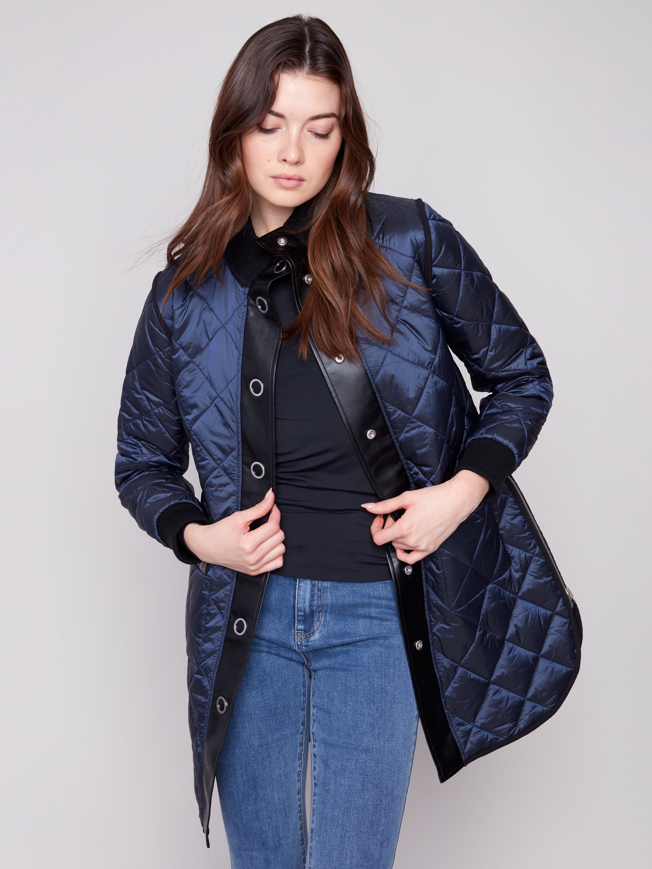 Reversible Long Quilted Puffer Jacket