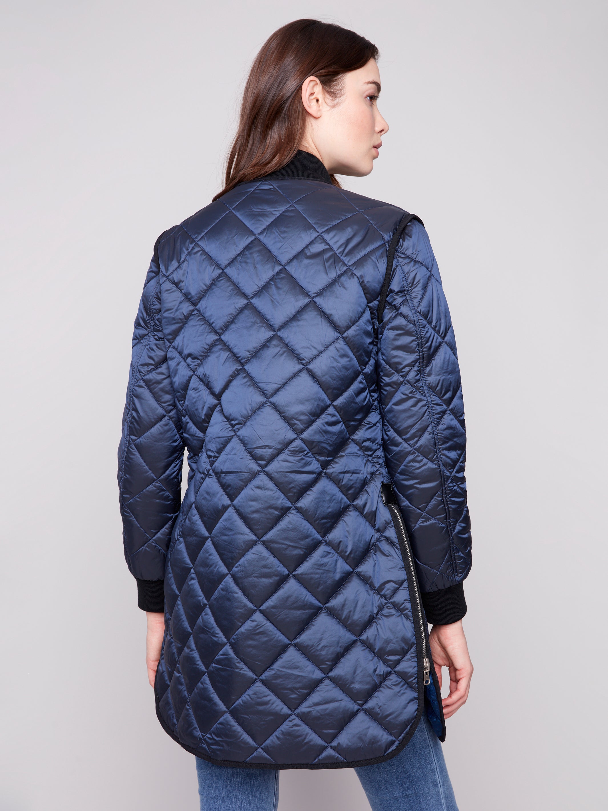 Reversible Long Quilted Puffer Jacket