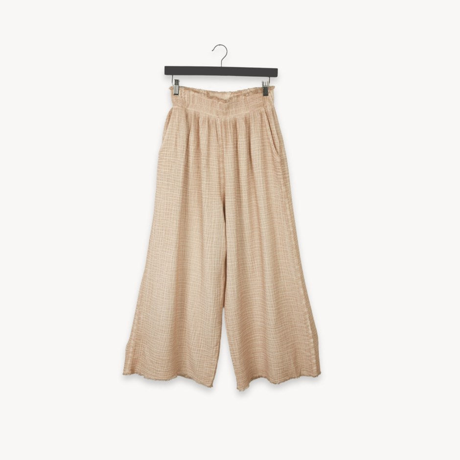 POKOLOKO Crinkle Palazzo Pants Grey, Blue, Black, Cream and Beige