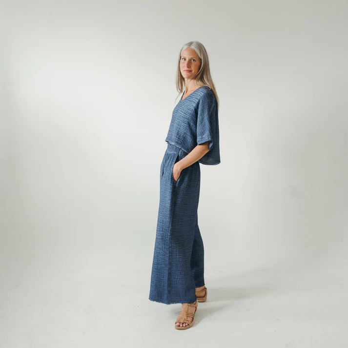 POKOLOKO Crinkle Palazzo Pants