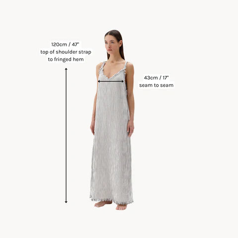 Striped Crinkle Cotton Strappy Dress
