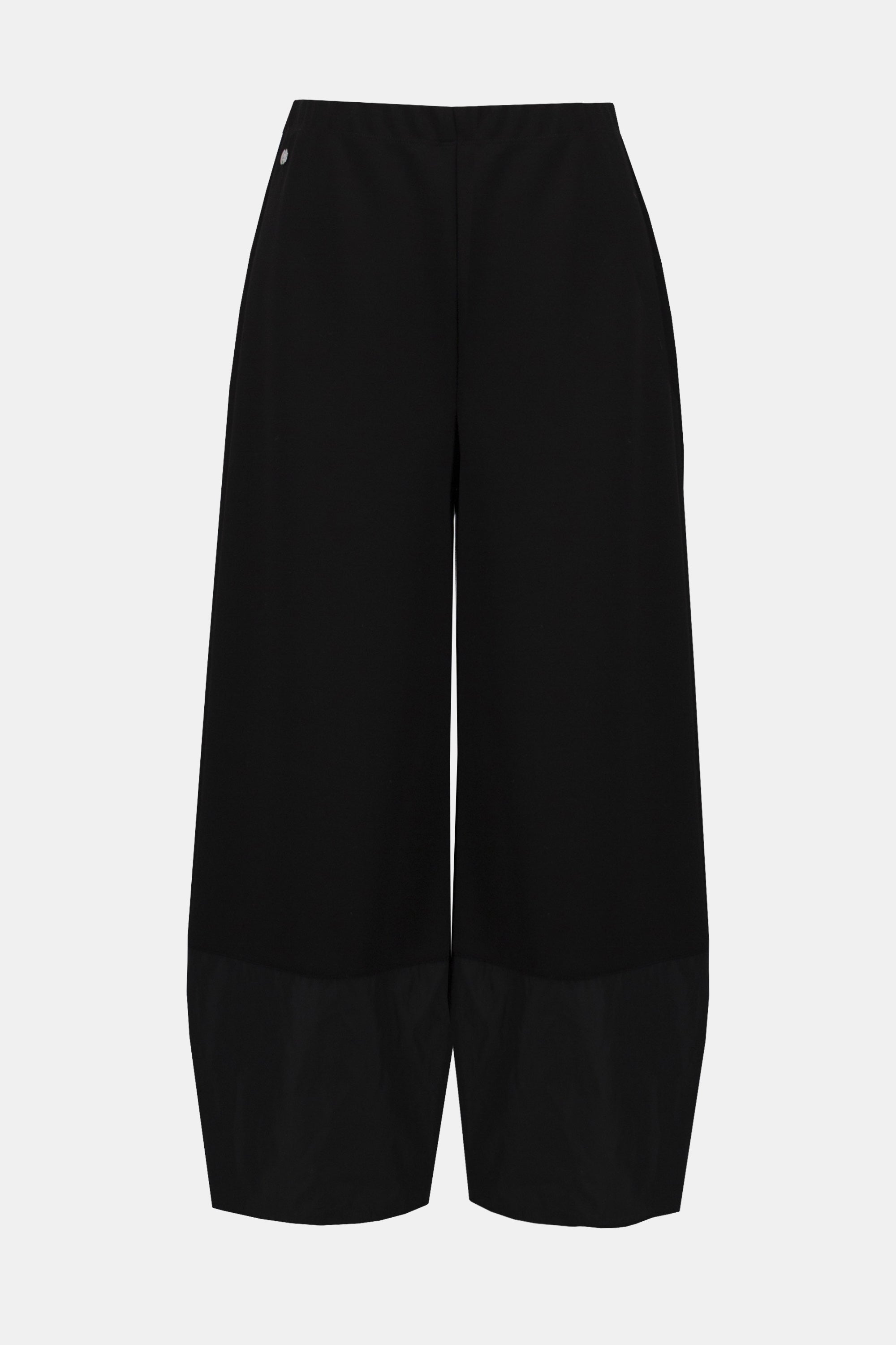 Pearls Boutique-Port Dover Ontario-Joseph Ribkoff | Scuba Jersey and Memory | Balloon Pants-254012-colour Black.Joseph Ribkoff scuba jersey and memory balloon pants with elastic waistband, voluminous leg, and tapered hem in a sleek, structured silhouette
