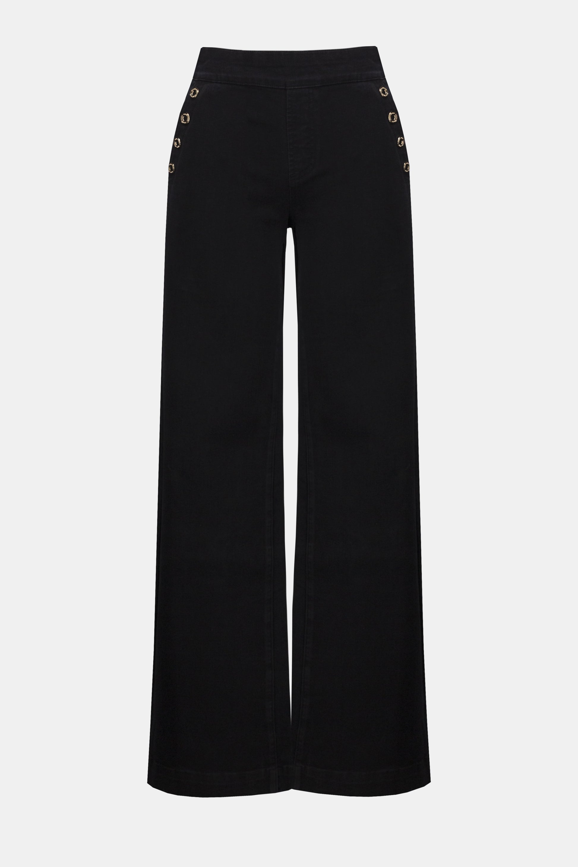 Pearls Boutique-Port Dover Ontario-Joseph RibkoggClassic wide leg Pull on Jeans-Black
– Pull-on waistband 
button accents at front pockets 
– Made with eco-conscious Repreve® stretch denim
– Soft, breathable woven fabric with gentle stretch
– Unlined for natural drape and movement


