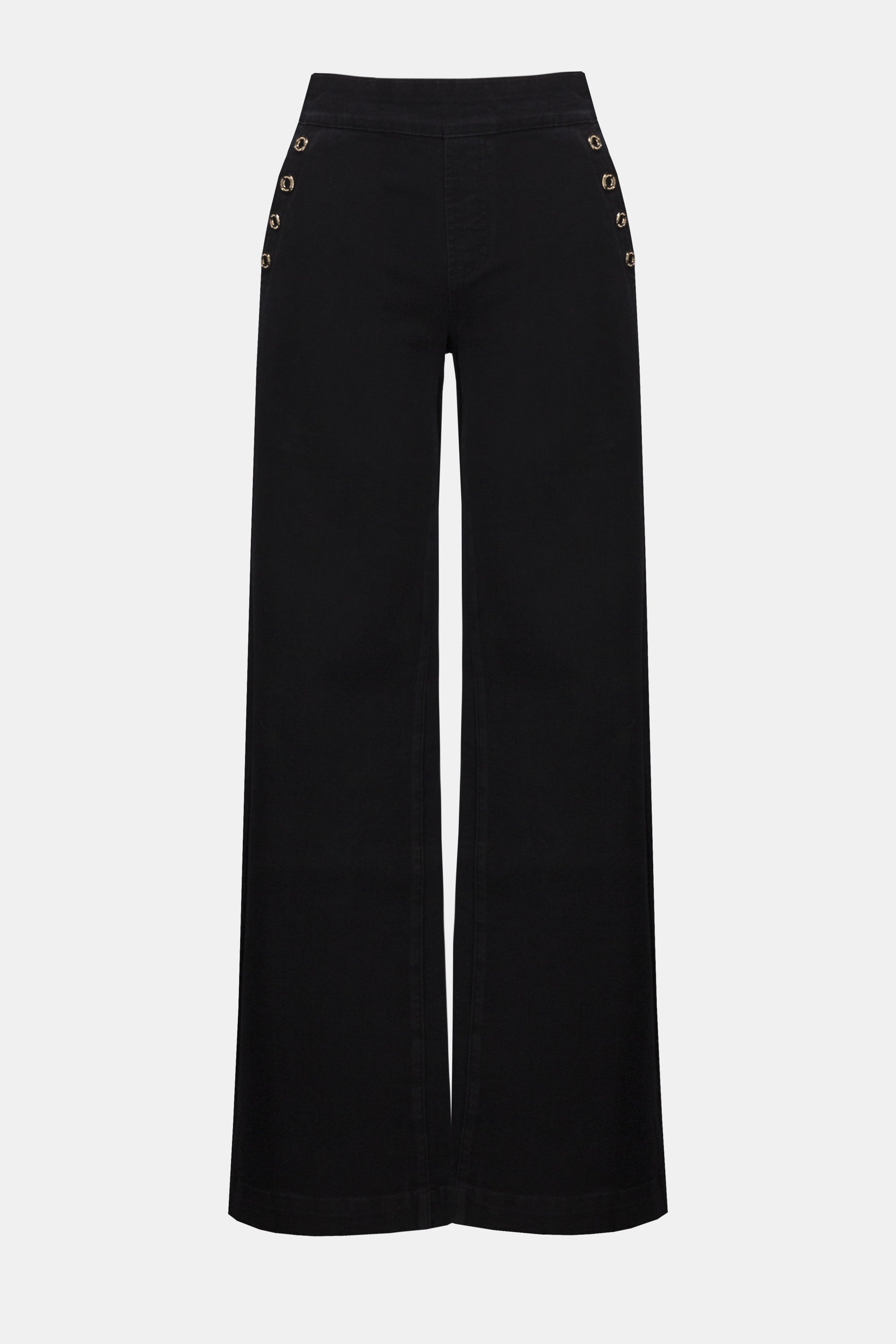 Pearls Boutique-Port Dover Ontario-Joseph RibkoggClassic wide leg Pull on Jeans-Black
– Pull-on waistband 
button accents at front pockets 
– Made with eco-conscious Repreve® stretch denim
– Soft, breathable woven fabric with gentle stretch
– Unlined for natural drape and movement


