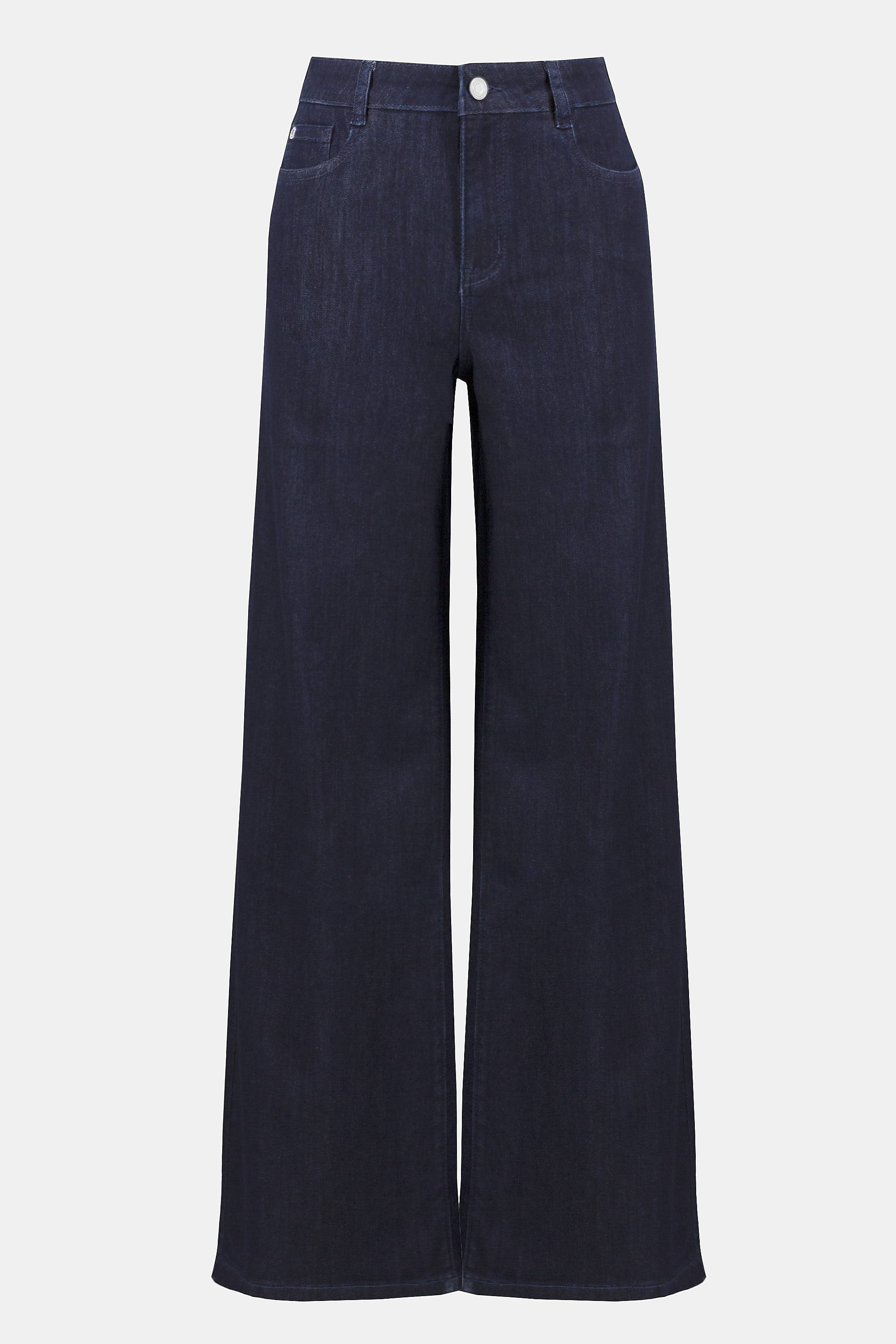 Pearls_Boutique-_Port_Dover_ontario-Joseph_Ribkoff_Goldie_Classic_Wide-Leg_Stretch_Jeans-251968F25
Joseph Ribkoff GOLDIE wide-leg stretch denim jeans in lightweight  dark blue 
FEATHERWEAVE fabric, styled with a soft vintage wash, 5-pocket cut, and high-waisted silhouette