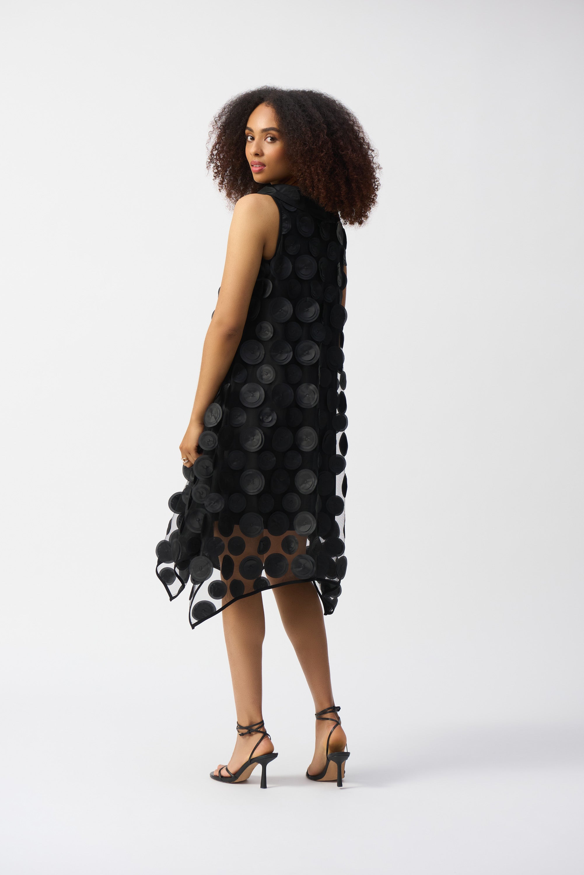 Pearls Boutique|Port Dover Ontario|Joseph Ribkoff|3D Dot Sleeveless Trapeze Dress| 251262
• Sculpted cowl collar
• Sleeveless design
• Handkerchief hem
• Textural 3D novelty fabric
• Fully lined

• 100% Polyester
• Lightweight with soft structure
• Airy trapeze silhouette
• Falls below the knee