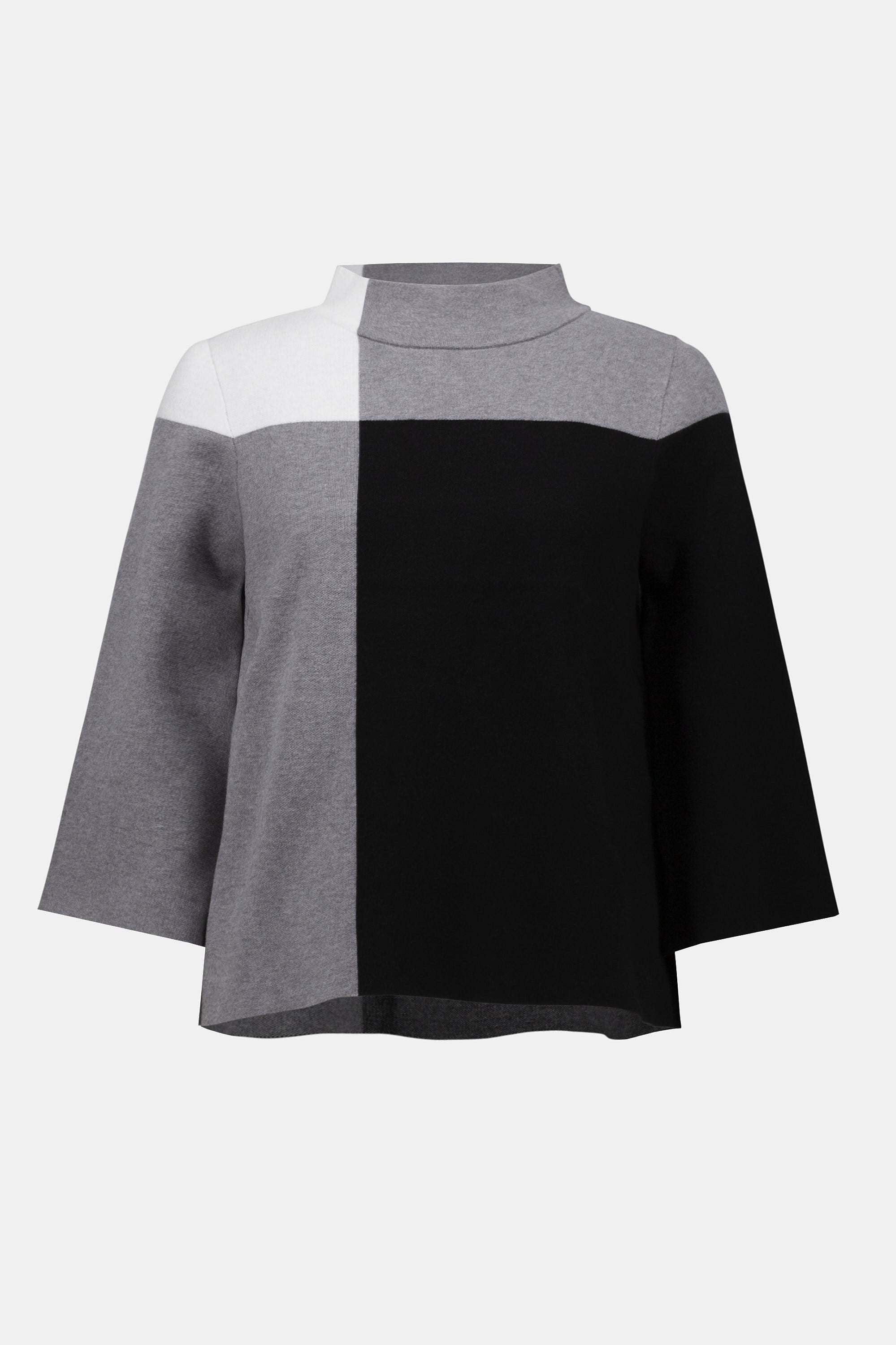 Pearls Boutique | Port Dover Ontario | Joseph Ribkoff Jacquard Sweater | Colour Block Pullover | colour Black/white/grey.
Soft jacquard sweater knit with rich texture and drape
Statement colour-block print for a modern, artistic edge
Classic crew neckline for timeless appeal
Three-quarter straight sleeves for an elegant, everyday fit