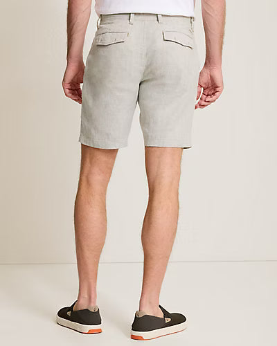 Beach Coast Stretch-Linen 9-Inch Shorts