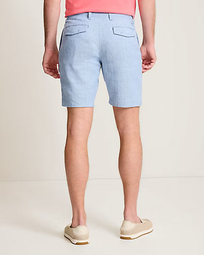 Beach Coast Stretch-Linen 9-Inch Shorts