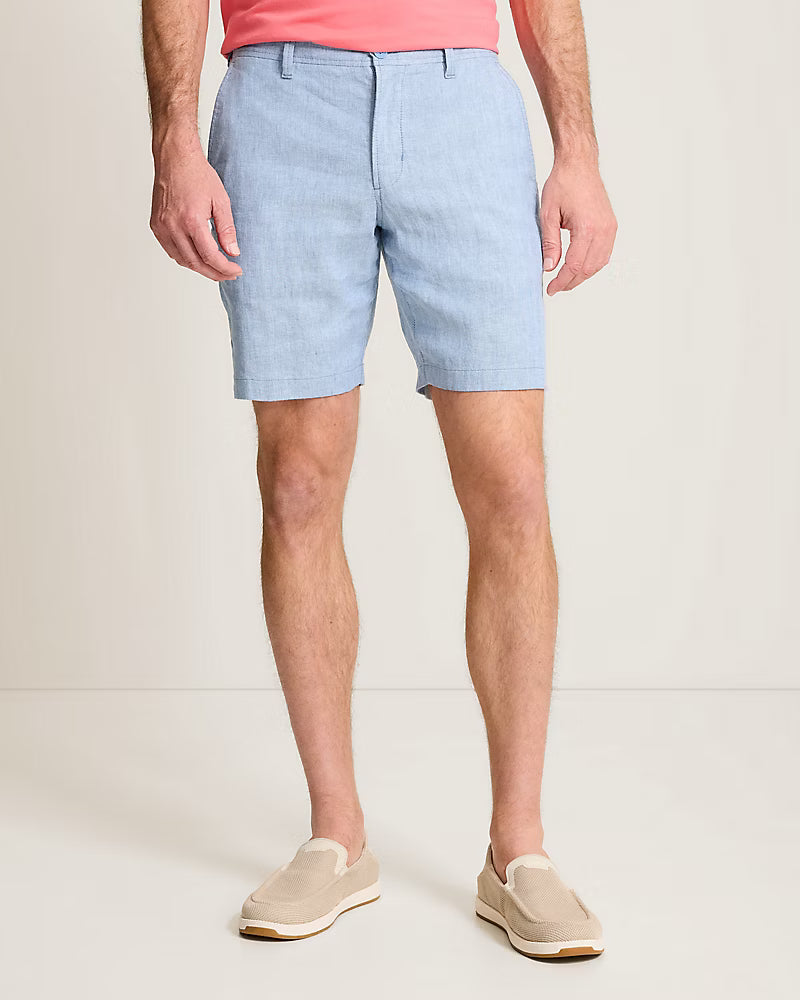 Beach Coast Stretch-Linen 9-Inch Shorts