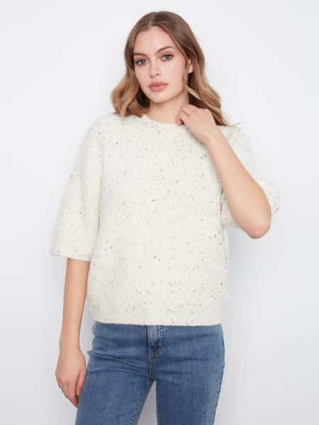 Charlie B Balloon Elbow Sleeve Knit Sweater