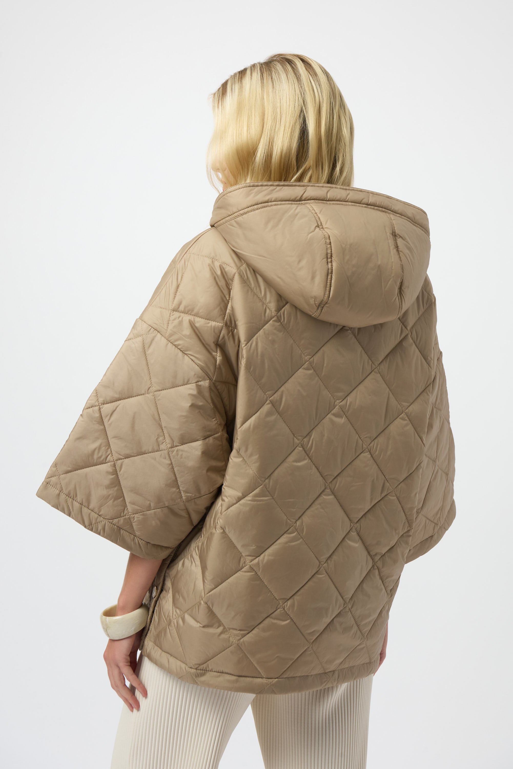 Joseph Ribkoff | Woven Diamond Quilt Hooded Jacket