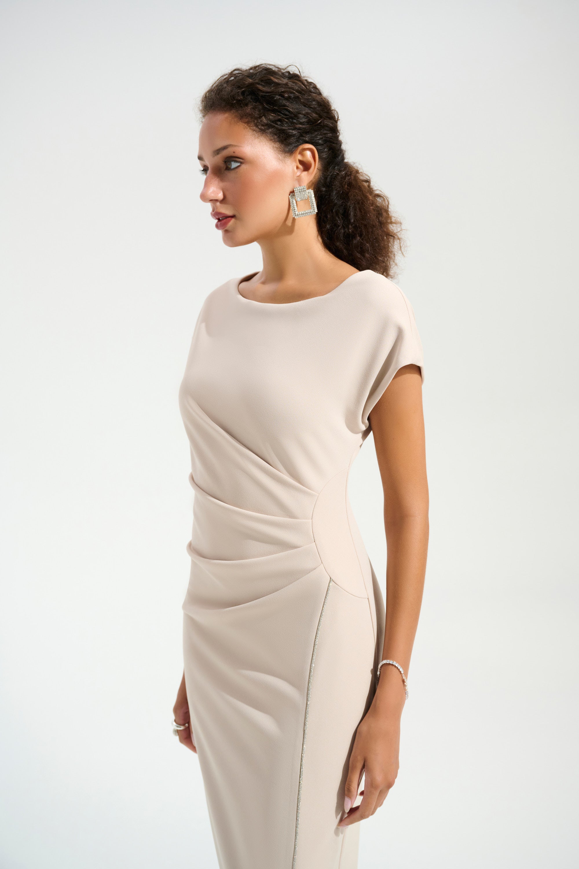 Joseph Ribkoff 261713 Signature | Scuba Crepe Sheath Gown With Rhinest PEARLS BOUTIQUE Joseph Ribkoff 261713 Signature | Scuba Crepe Sheath Gown With Rhinest PEARLS BOUTIQUE