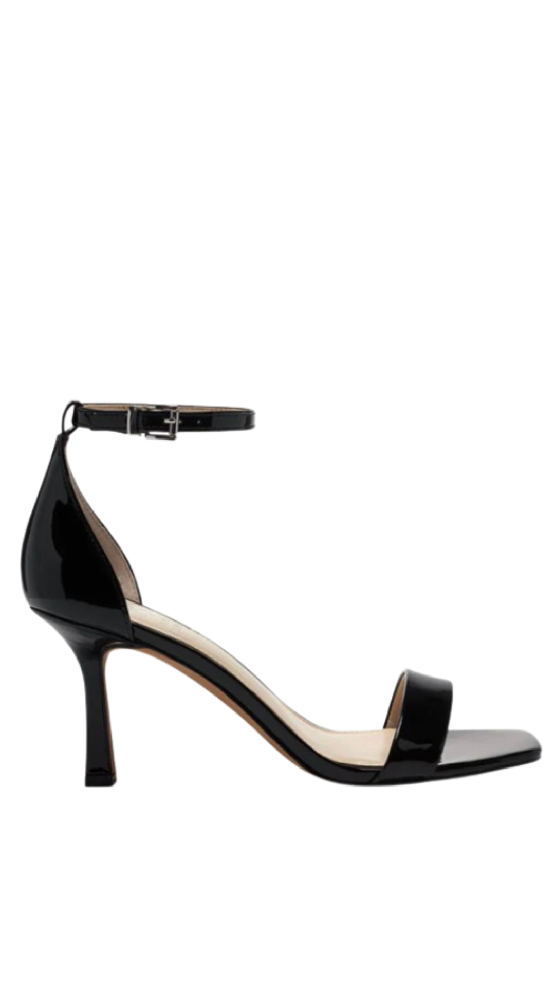 Pearls Boutique-Sam Edelman Stunning Chic Kitten heel (70mm heel height) Black Soft Patent Leather Ankle Strap And Toe Strap These Timeless Beauties Will Elevate Any Look Wear With Jeans, Leather Pants Or Your Fav L.B.D